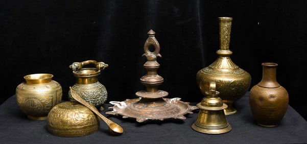Boxlot_7 India Brass and Bronze Items- Benefit from a major cleanup of my inventory!