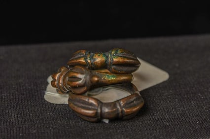 Ring Size 8.5 (x2), Antique Tibetan Bronze Dorje/Dorge Ring/Rings.