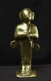 18thC Indian (5 Metal?) Hindu Figure- Luminous!