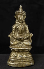 Vintage Mongolian Aluminum AlloyBuddha -Soviet Rule? Downed Airplane?