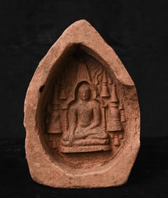 Antique Bronze Burmese Buddha Protected by NagaSerpents.