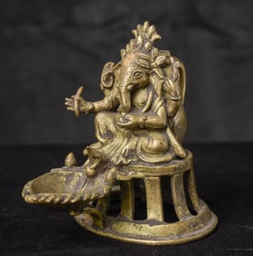 18thc Ganesh from India. Originally an oil lamp.