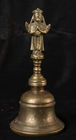 19th century Indian Hindu Bronze Bell.