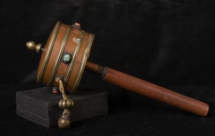 Antique Tibetan prayer wheel- Nice example of its type.