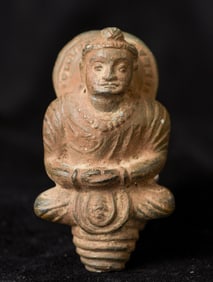 Gandharan Hardstone Ring with complete Buddha sitting in samedi mudra.