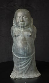 Large Vintage/Antique Standing Chinese Bronze Hotai/Buddha-