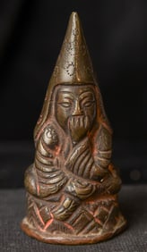 18/19thC Double Buddhist Monk -Back to Back-Simple Lines but skillfully done.