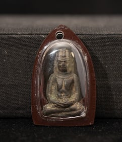8th to 11th century Dvaratii Bronze Buddha -MiniatureThai or Khmer-SPECIAL