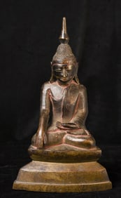 18/19thC Burmese Bronze Buddha.-FineExample