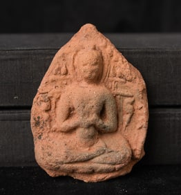 Authentic Pyu or other early Burmese Buddha tablet. Over 1000 years old (and possibly closer to 12