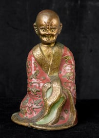 18thC Chinese Chen Lung Monk. Extraordinary face, plus beautiful overall work