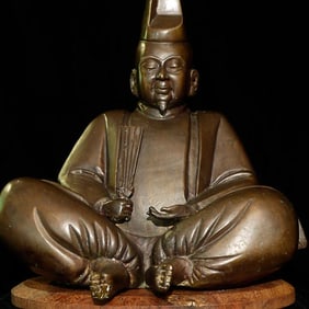 Japanese Meiji Bronze Figure-Large. Great expressiveness.