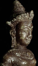Old Cambodian Uma, Khmer style, 10" tall