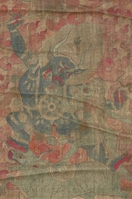 Lively antique Mongolian or Tibetan protective deity.
