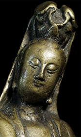 18/19thC Bronze Quanyin from China.