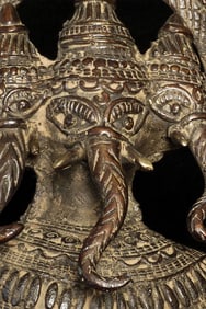 Wonderful vintage 3 headed 4 arm Ganesh.
