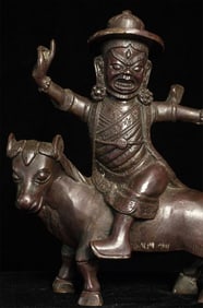 Antique/vintage Tibetan Deity on Mongolian Horse.