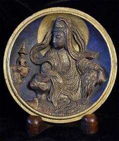 Large and beautiful Meiji era Japanese pocket shrine.