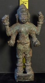 Folk Style Cambodian Hindu Diety, 7" Tall