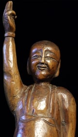 Delightful 17/18thC Baby Buddha pointing towards the heaven and earth.