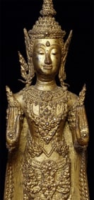 19thC Thai Rattanakosin Style Buddha, 22" Tall-Very Nice Example.
