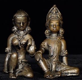 Nepalese Indra and Consort, Solid Cast