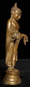 Standing bronze Burmese Post Pagan style Buddha.