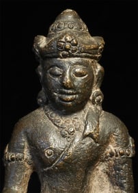 Lovely 15/16thC Thai Buddha in Royal Attire, 3-3/8" Tall