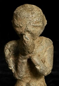 Early Burmese Monk. Solid Cast- unsure of alloy.