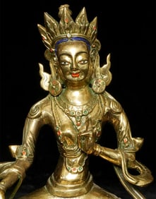 Circa 1900 Mongolian Bodhisattva- Nice example