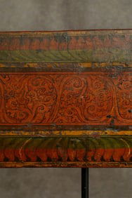 Tibetan Antique Sutra/Book Cover- Very Attractive Small Painted- New Custom Stand