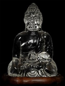 Chinese crystal Buddha.Custom Base- Beauty!