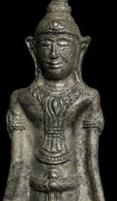 18/19thC Laos Standing Buddha- Nice example of its type.