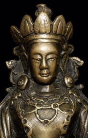 17/18thC Tibet or Mongolian Bronze Bodhisattva