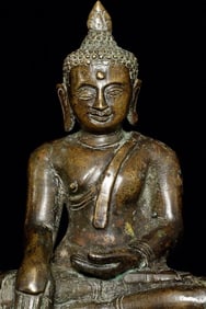 Thai/Burmese Bronze Buddha- 18/19thC or earlier