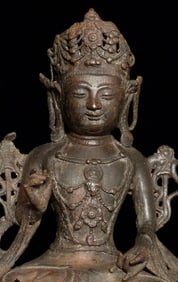 Ming or early Ching Buddha, probably in a fire long
