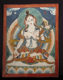 A vintage/old Mongolian Thangka.