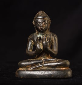 Burmese Pyu Style Bronze Buddha. 4.75" ( 12.065cm )