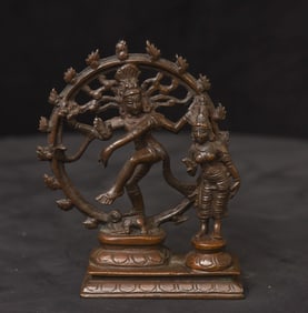 19thC India Bronze Shiva Nataraj-Beautiful lord of the dance.