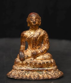 18/19thC Solid-cast Buddhist Monk-probably Southeast Asian. Rare type.
