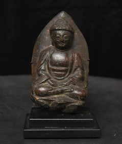 13/14thC Japanese Bronze Buddha Plaque.