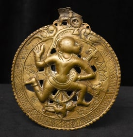 18thC Hanuman. 6 1/8" diameter.