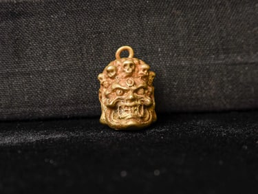 Remarkable miniature bronze Fierce Hindu or Buddhist Protective Deity-