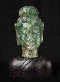 Antique Flourite Quanyin/Buddha Head