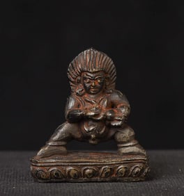 Black Stone Black God of Wealth Buddha Statue.