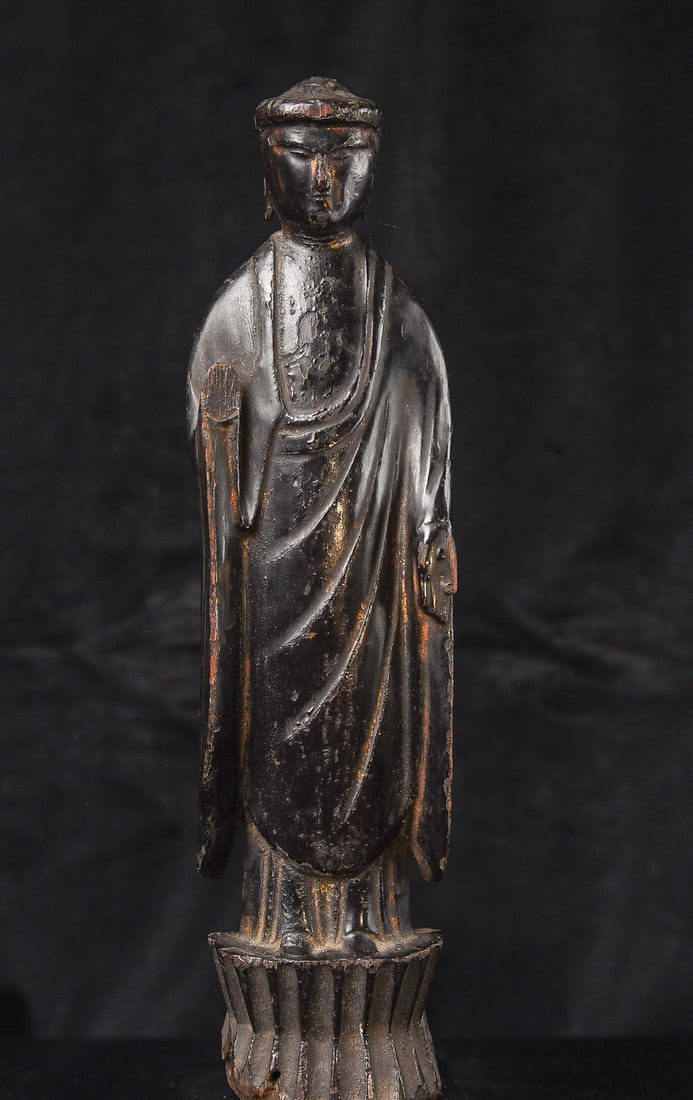 15thC Pre-Edo Wood Buddha Japanese Buddha. (1 of 10)