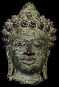 13/14thC "Uthong A" Style Thai Buddha Head-Museum Quality-Superb