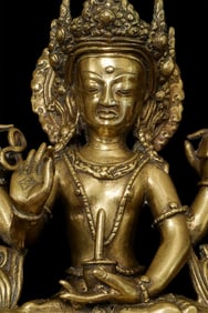 19thC Nepalese Bodhisattva. Exceptional example of his type.