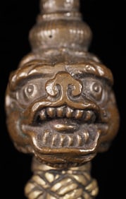 Fine Antique Tibetan Phurba with an intense fierce face.