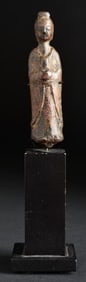 Very rare 5/6thC Pre-Tang Chinese Bronze Buddha. Stands 2.5 inches tall bronze only, over 5 inches